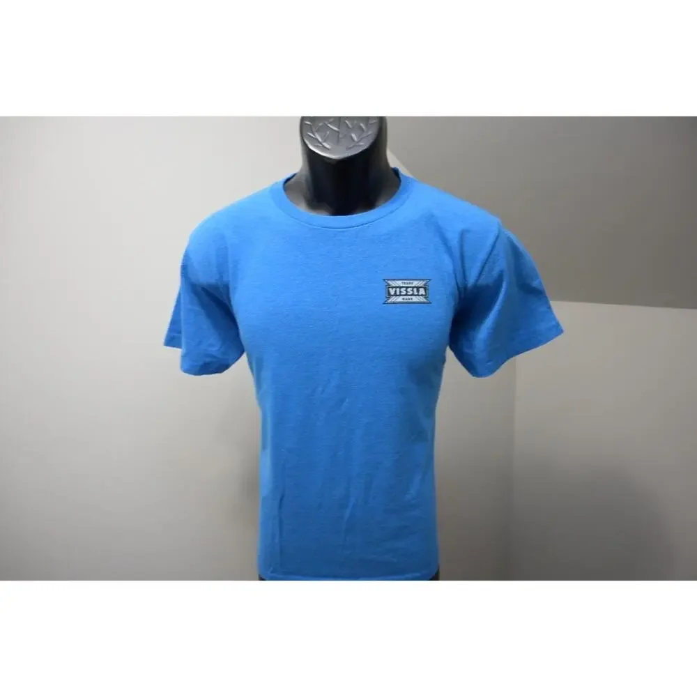 Vissla Tee Shirt Blue Cotton Poly Blend Short‎ Sleeve Boys Size XL